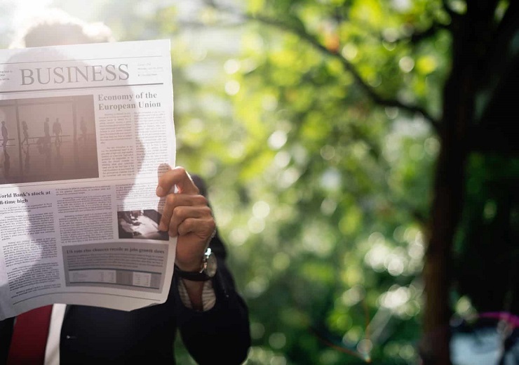 target audience- Man reading a newspaper