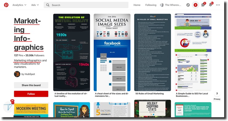 Pinterest URL search result infographic marketing strategy