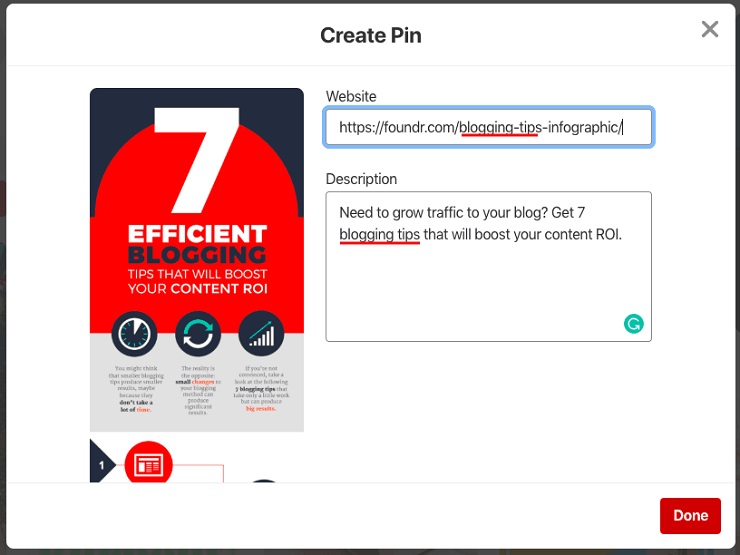 keyword-rich description infographic marketing strategy for Pinterest SEO boost