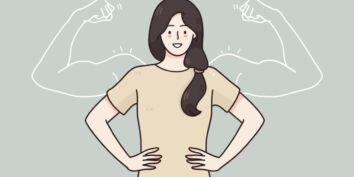 Illustration of woman feeling confident